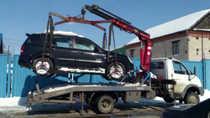 Эвакуация джипа после поломки